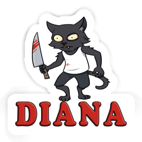 Sticker Psycho Cat Diana Image