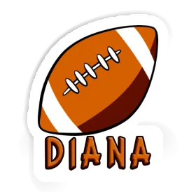 Autocollant Ballon de rugby Diana Image