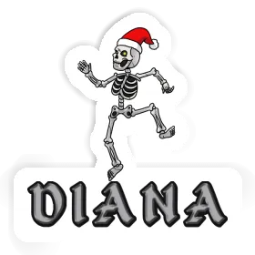 Christmas Skeleton Sticker Diana Image