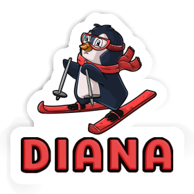 Diana Aufkleber Skifahrerin Image