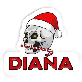 Diana Sticker Weihnachtstotenkopf Image