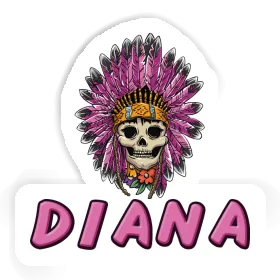 Sticker Ladys Skull Diana Image