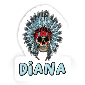 Sticker Indianer Totenkopf Diana Image