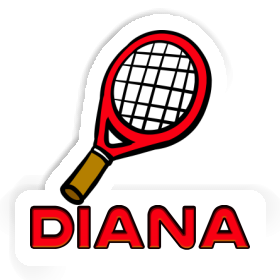 Tennis Racket Sticker Diana Image