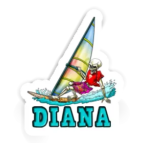 Autocollant Diana Surfeur Image