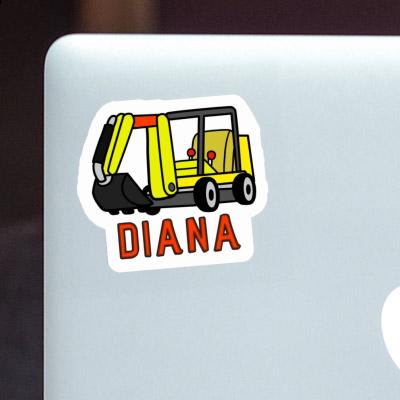 Diana Sticker Mini-Excavator Notebook Image