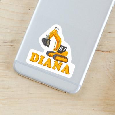 Sticker Excavator Diana Laptop Image