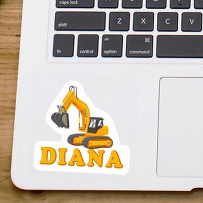 Sticker Excavator Diana Notebook Image