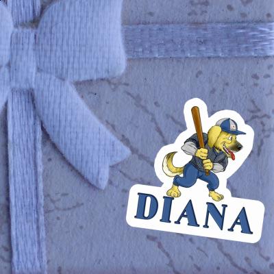 Autocollant Diana Baseball-Chien Gift package Image