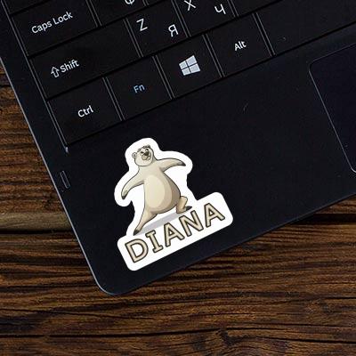 Sticker Diana Yoga-Bär Laptop Image