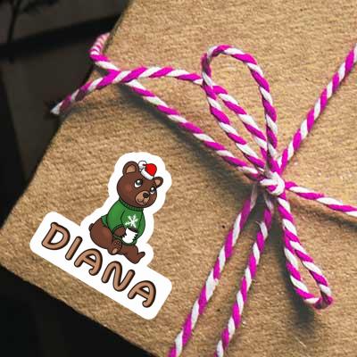 Diana Sticker Christmas Bear Notebook Image