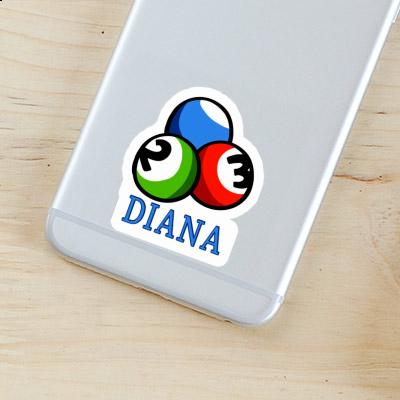 Sticker Diana Billardkugel Laptop Image