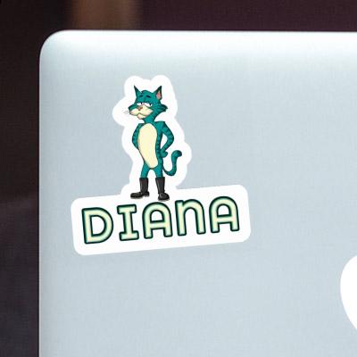 Autocollant Diana Chat Laptop Image