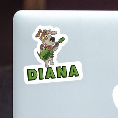 Autocollant Diana Guitariste Laptop Image