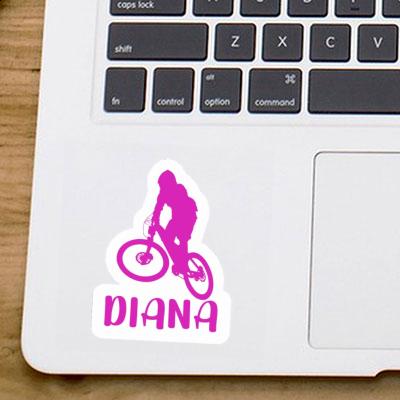 Sticker Downhiller Diana Laptop Image