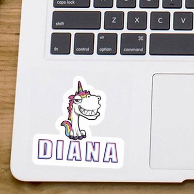 Sticker Grinse-Einhorn Diana Laptop Image