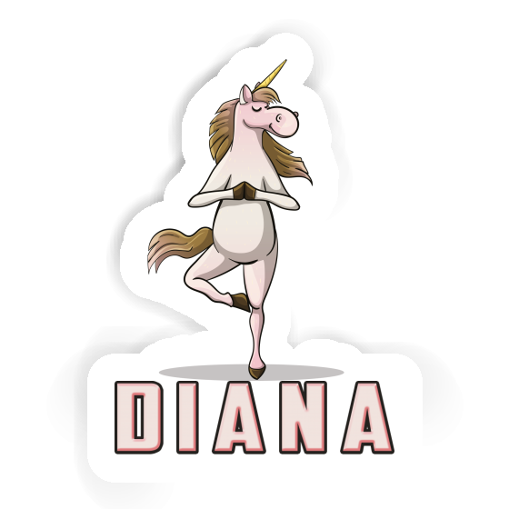 Diana Sticker Yoga Unicorn Notebook Image