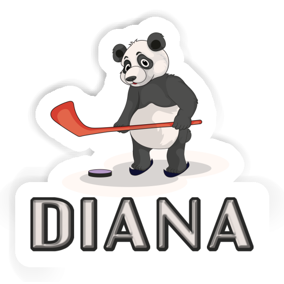 Ice Hockey Panda Sticker Diana Notebook Image