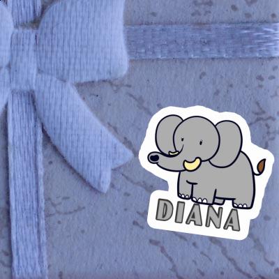 Sticker Elephant Diana Image