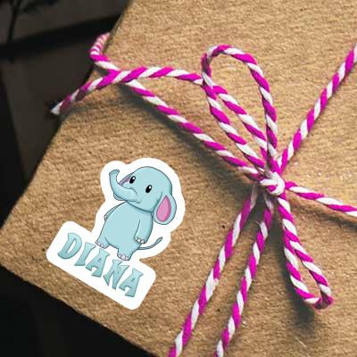 Elephant Sticker Diana Notebook Image