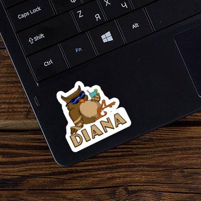 Cool Owl Sticker Diana Laptop Image