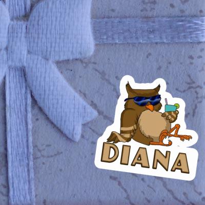 Cool Owl Sticker Diana Notebook Image