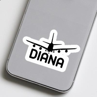 Sticker Diana Airplane Image