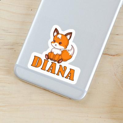 Diana Sticker Sitting Fox Notebook Image