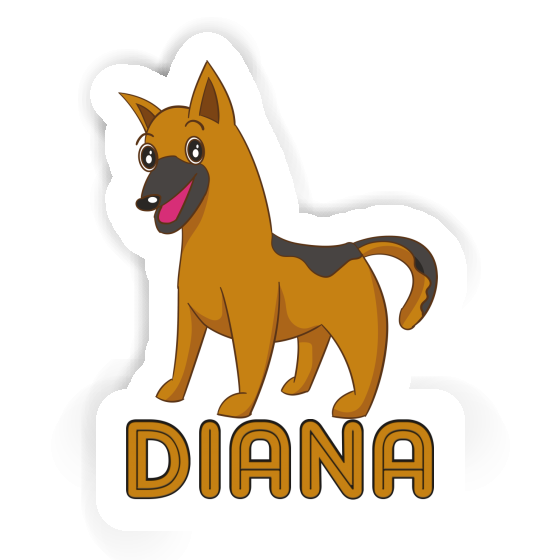 Sticker Diana German Shepherd Laptop Image