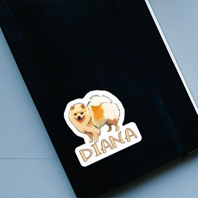 Spitz allemand Autocollant Diana Notebook Image