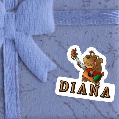 Diana Autocollant Guitariste Notebook Image