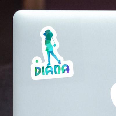 Sticker Diana Golfer Notebook Image