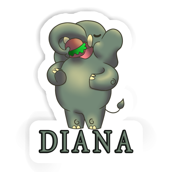 Elefant Aufkleber Diana Laptop Image