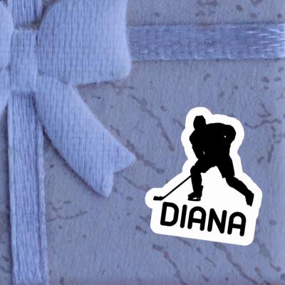 Diana Sticker Hockey Player Notebook Image