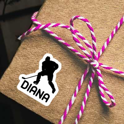 Diana Sticker Hockey Player Notebook Image