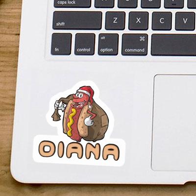 Hot Dog Sticker Diana Notebook Image