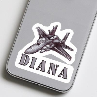 Sticker Diana Airplane Image