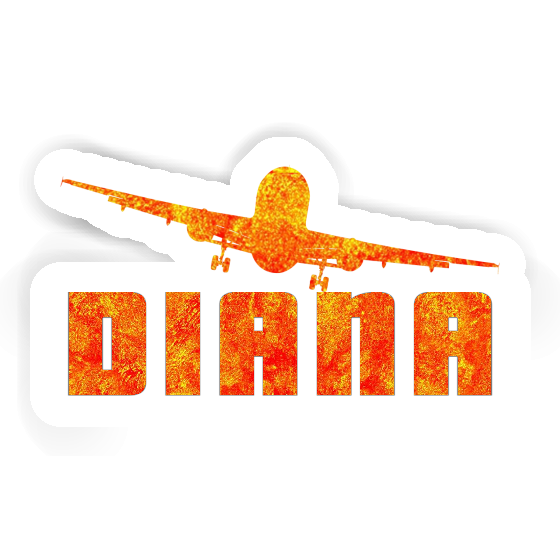 Airplane Sticker Diana Notebook Image