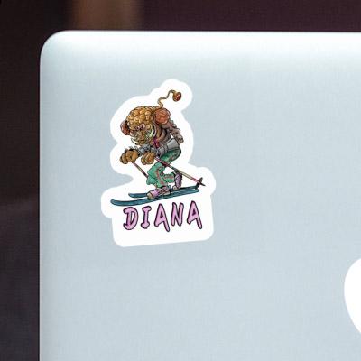 Sticker Diana Telemark Skier Gift package Image