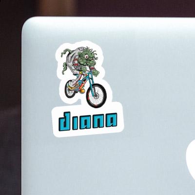 Sticker Downhill Biker Diana Notebook Image