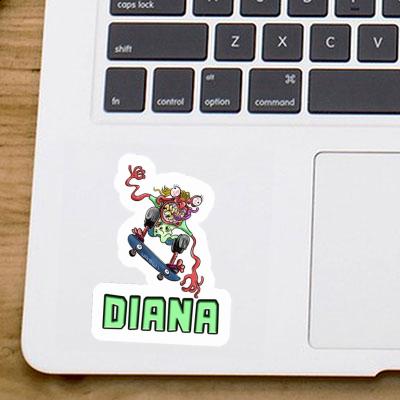 Sticker Diana Skateboarder Notebook Image