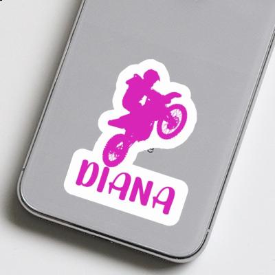 Autocollant Motocrossiste Diana Notebook Image