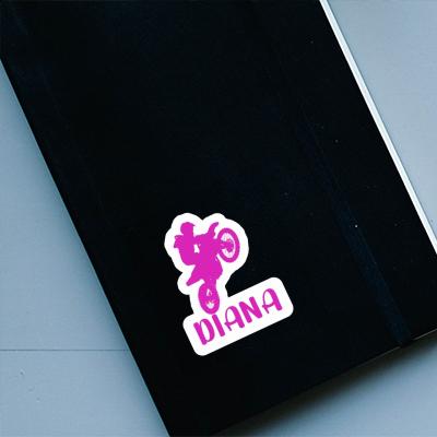 Aufkleber Motocross-Fahrer Diana Notebook Image