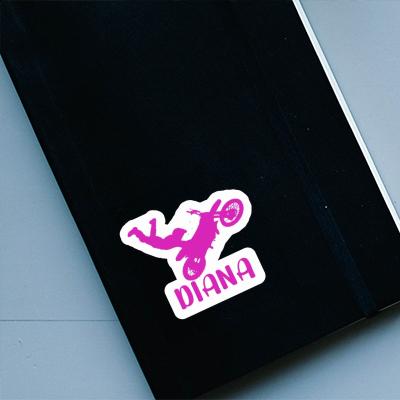 Autocollant Diana Motocrossiste Notebook Image