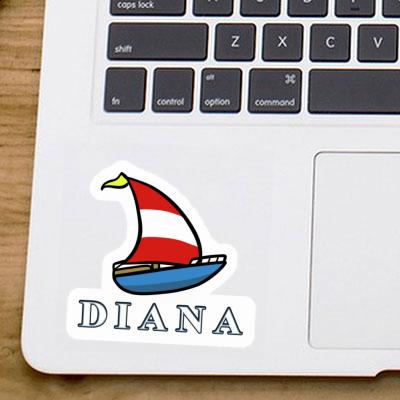 Sticker Segelboot Diana Notebook Image