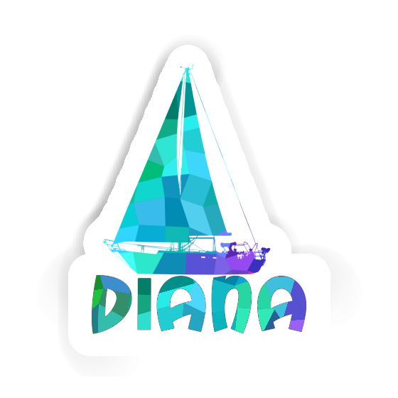 Sailboat Sticker Diana Notebook Image