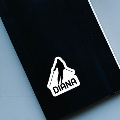 Sticker Skier Diana Notebook Image