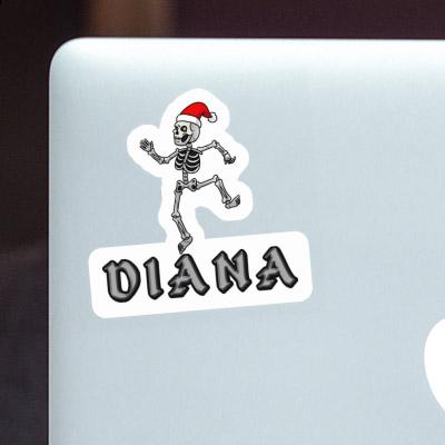 Christmas Skeleton Sticker Diana Gift package Image