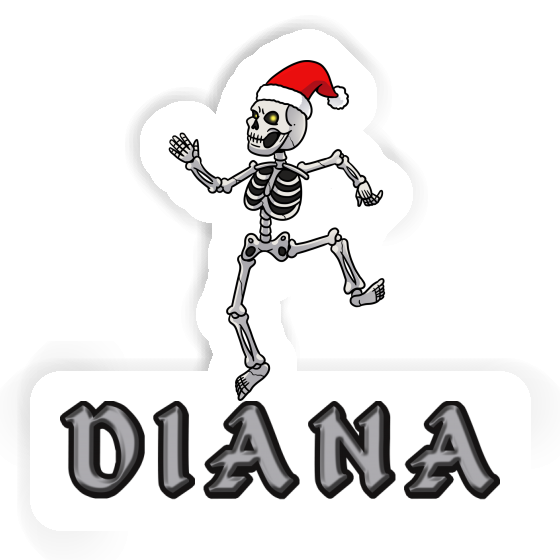 Christmas Skeleton Sticker Diana Gift package Image