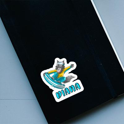 Sticker Snowboarder Diana Gift package Image